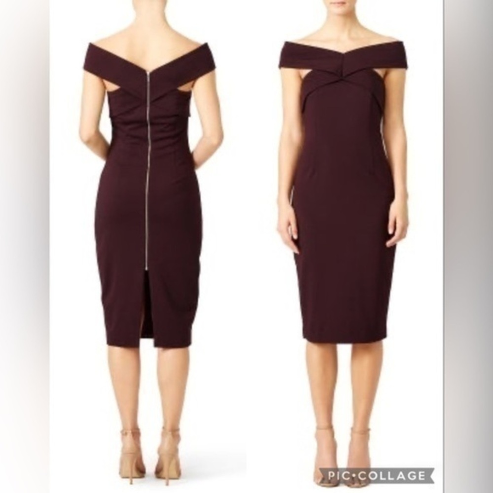 FINDERS KEEPERS Marsala Be Still Dress